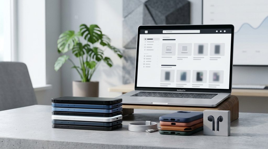 структура каталога интернет магазина с категориями смартфоны и аксессуары